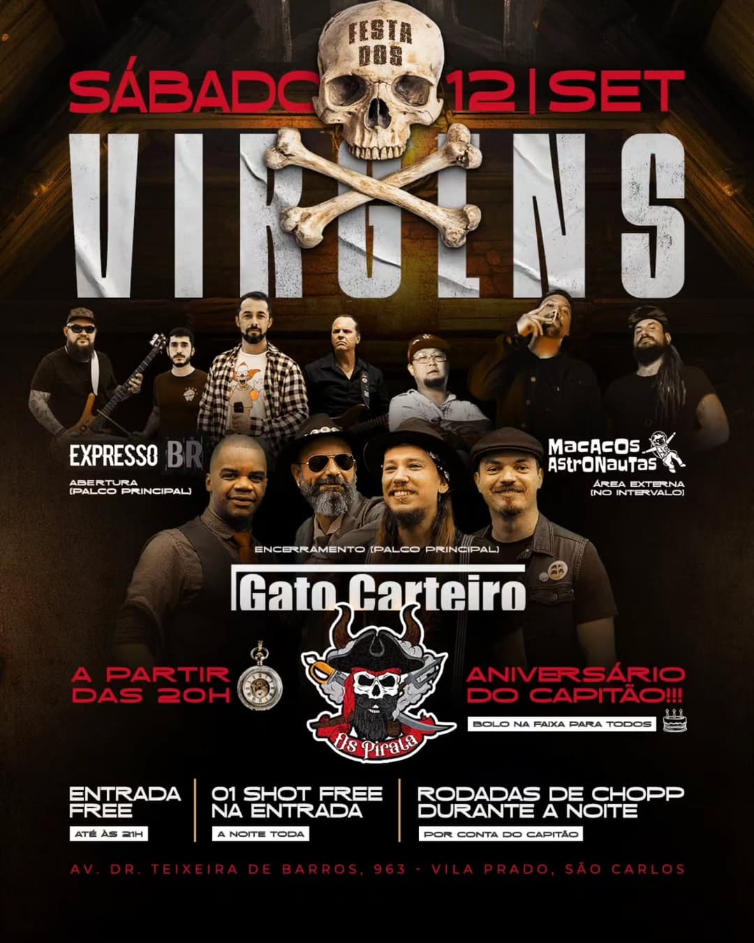 Flyer de Gato Carteiro, Expresso BR e Macacos Astronautas
