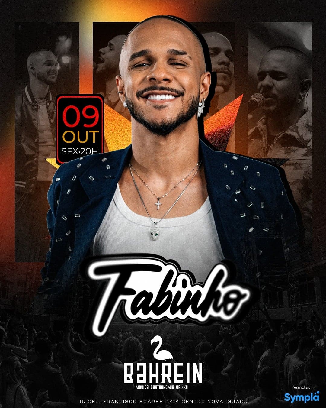 Flyer de Te Quero Comigo e Cayke Lacerda
