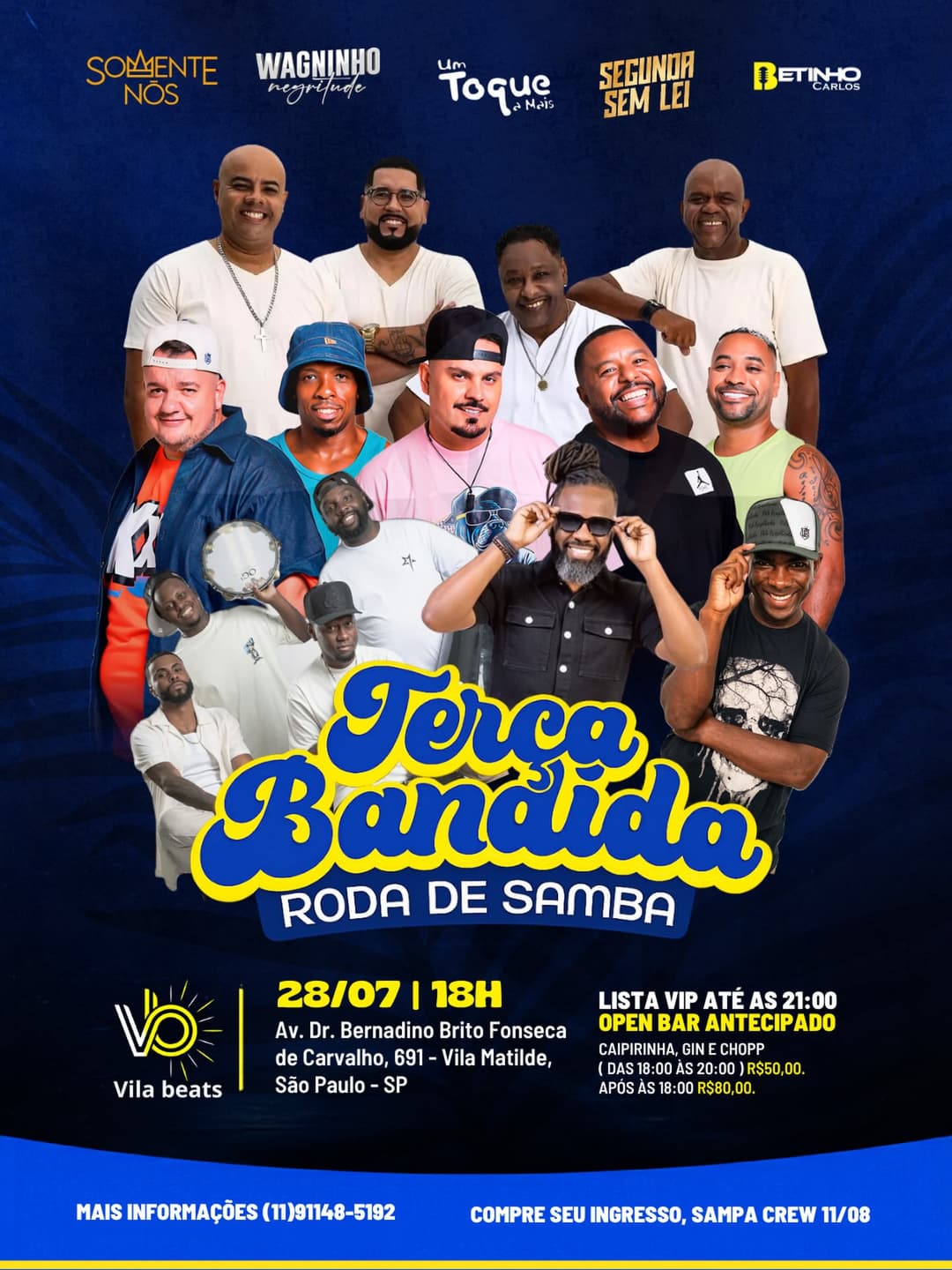 Flyer de Grupo Um Toque a Mais e mais 4 artistas