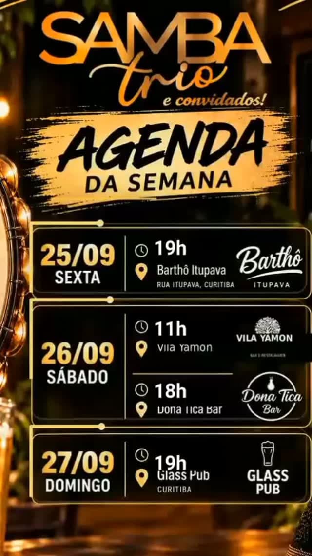 Flyer de Samba Trio e Samba Trio