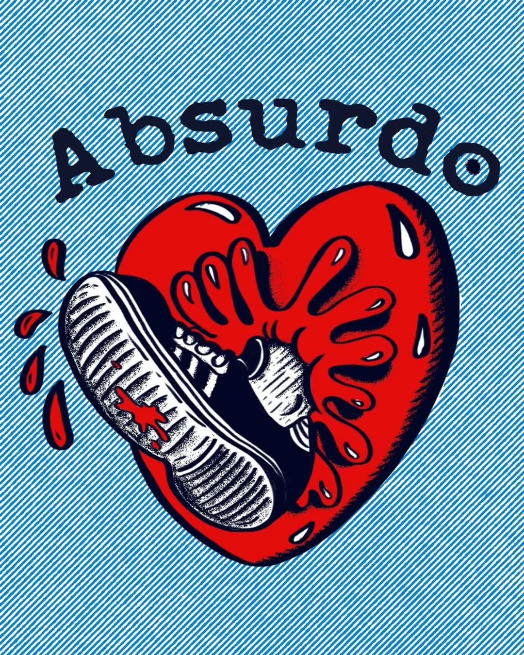 Flyer de Absurdo, Hemattoma, Navalha e mais 3 artistas