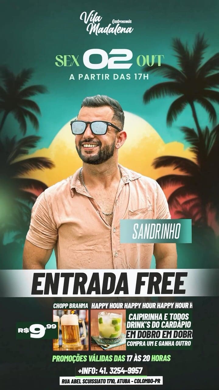 Flyer de Sandrinho