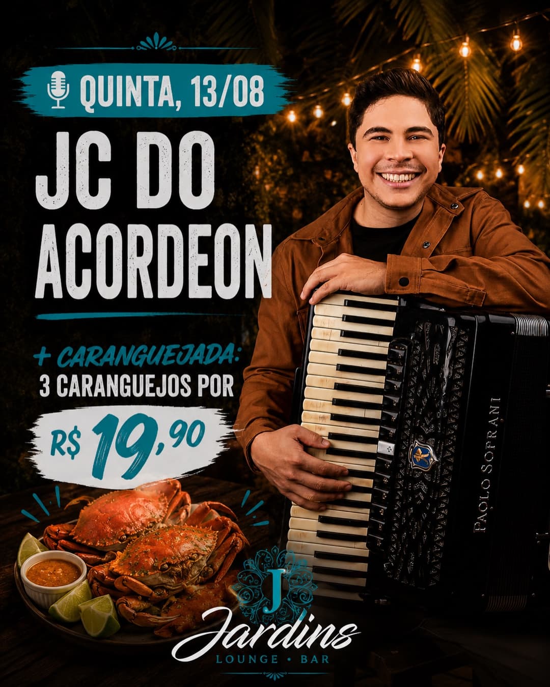 Flyer de JC do Acordeon