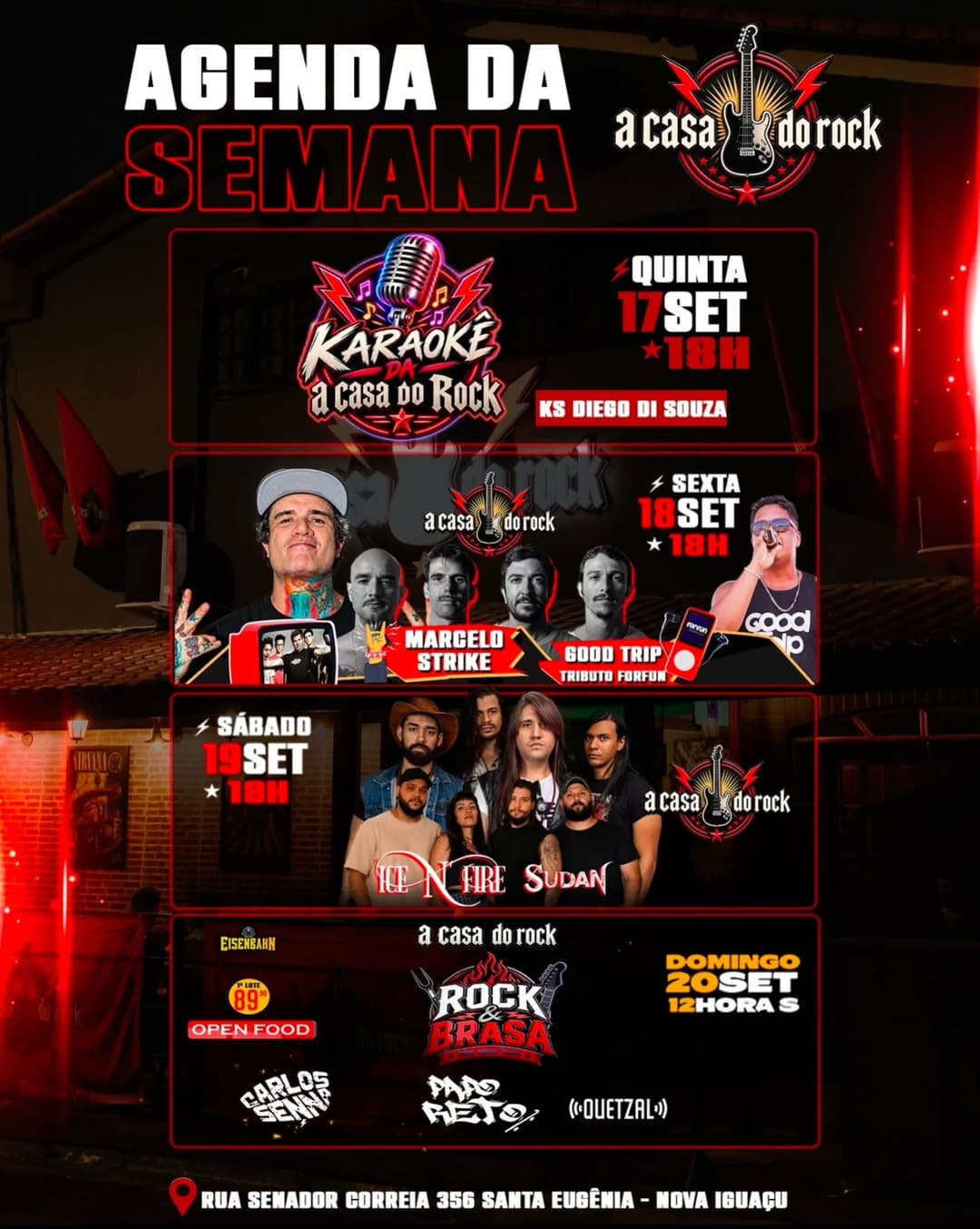 Flyer de Papo Reto Oficial, Carlos Senna e Quetzal