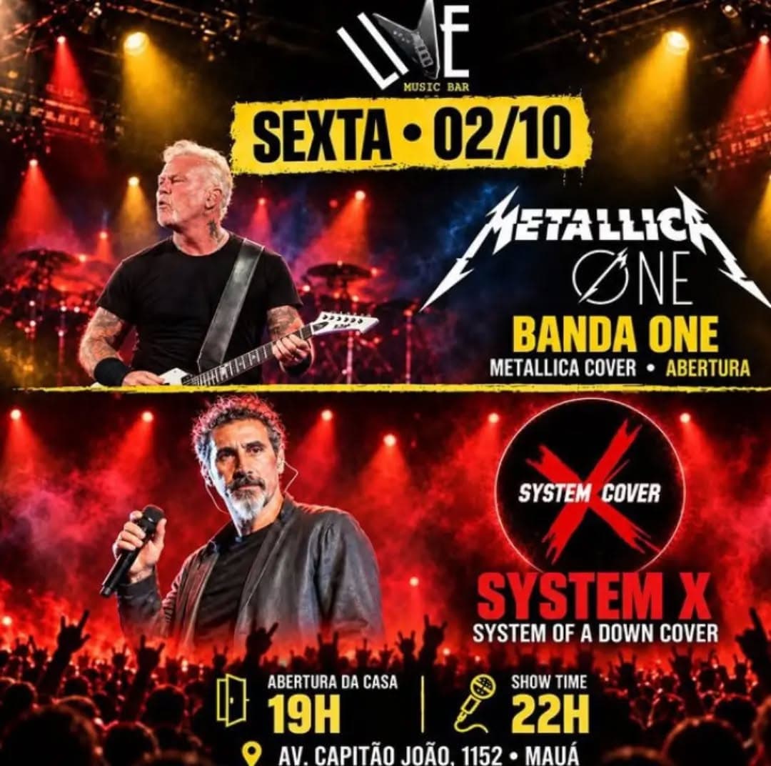 Flyer de Banda X e One