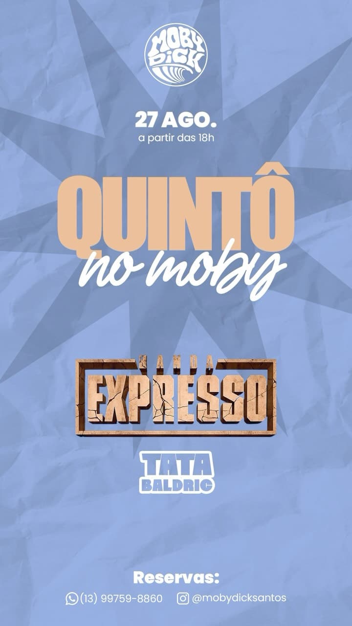 Flyer de Táta Baldric e Banda Expresso
