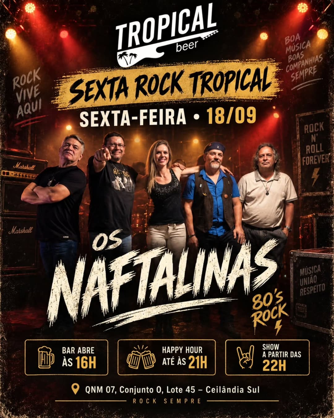 Flyer de Os Naftalinas