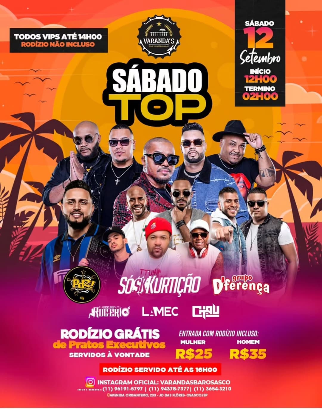 Flyer de Johnny Lamec, Pagode do Zoio e mais 2 artistas