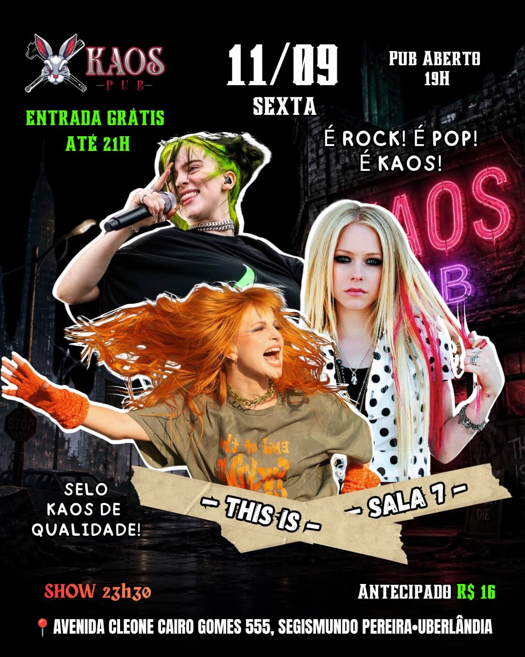 Flyer de Banda Sala 7
