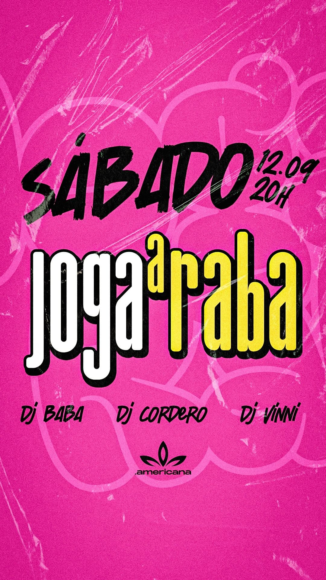 Flyer de DJ Baba, DJ Cordero e DJ Vinni