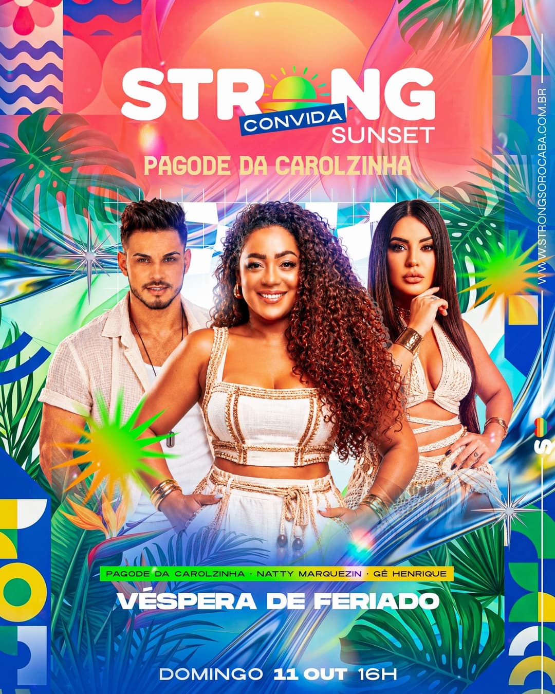 Flyer de Pagode da Carolzinha, Natty Marquezin e GE HENRIQUE