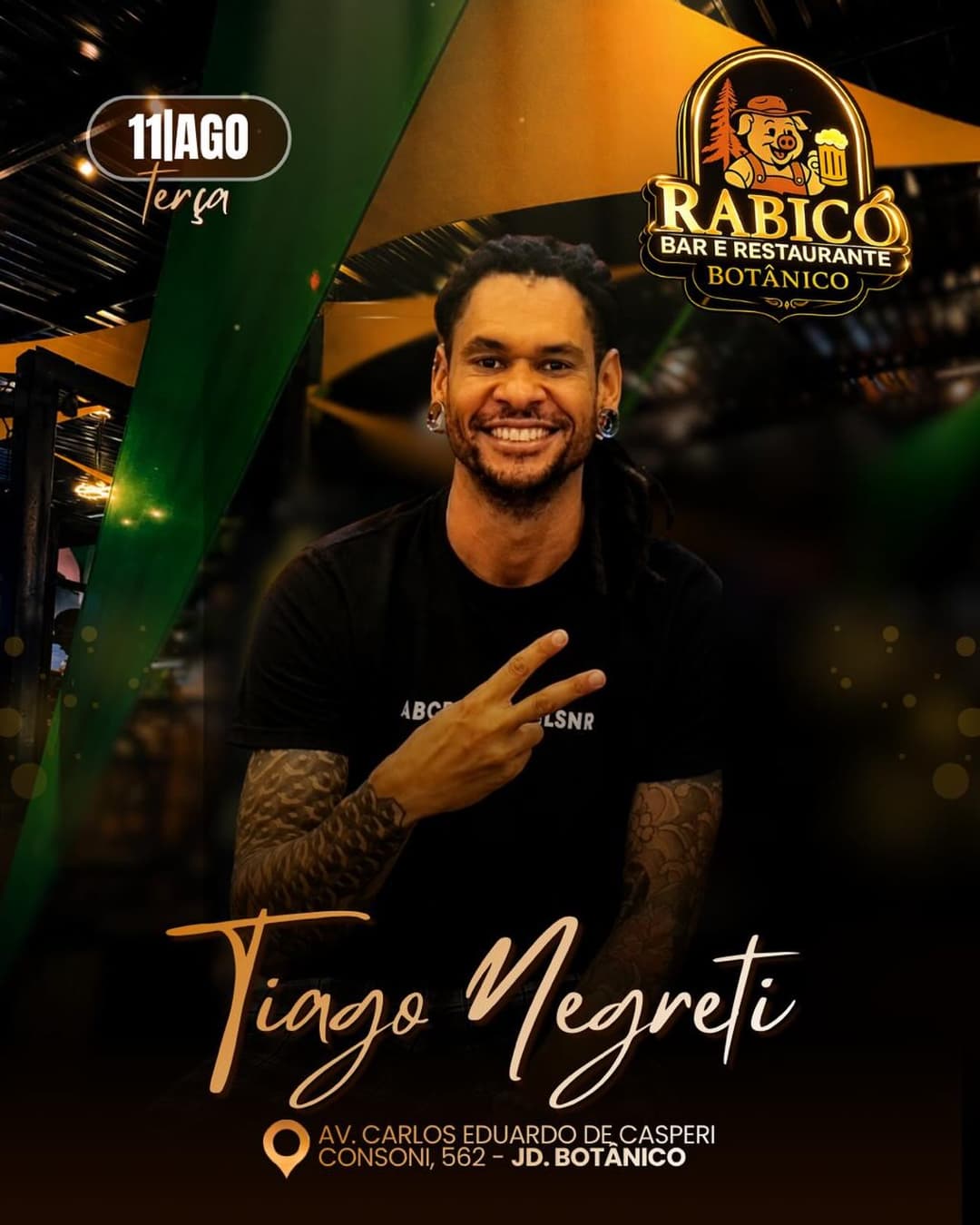 Flyer de Tiago Negreti