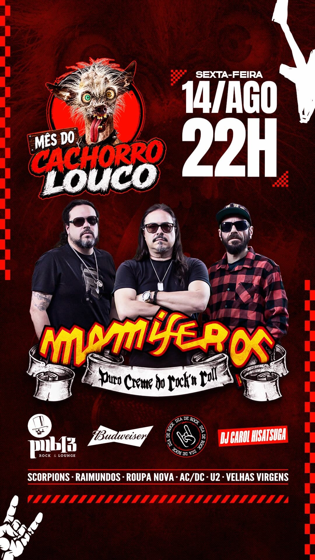 Flyer de MOTHERBOX e DJ Carol Hisatsuya