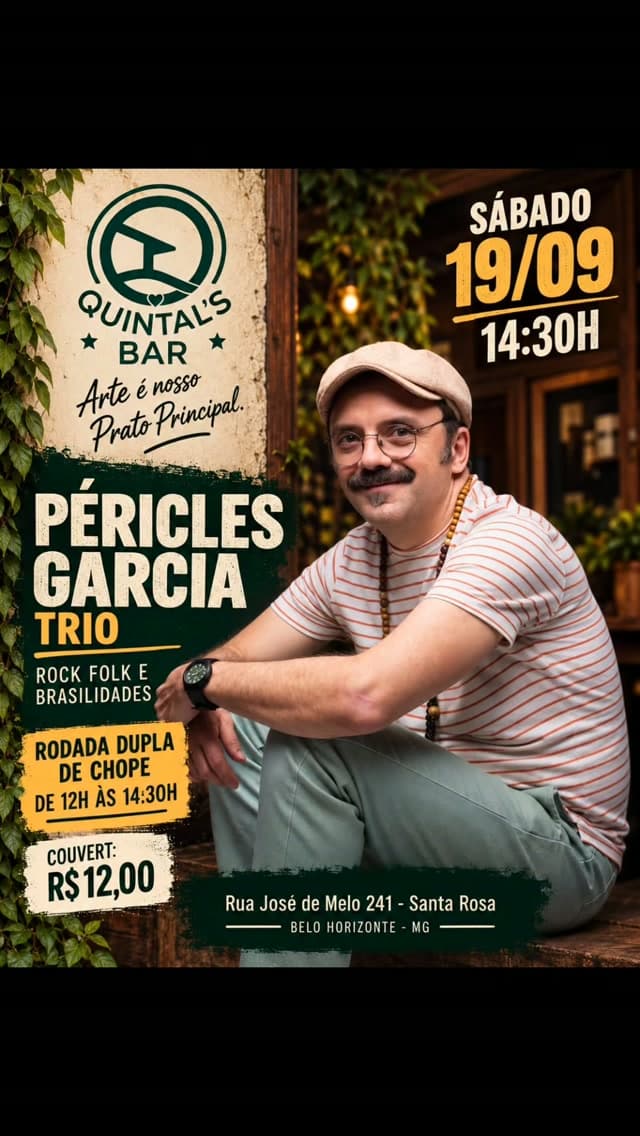 Flyer de Péricles Garcia Trio