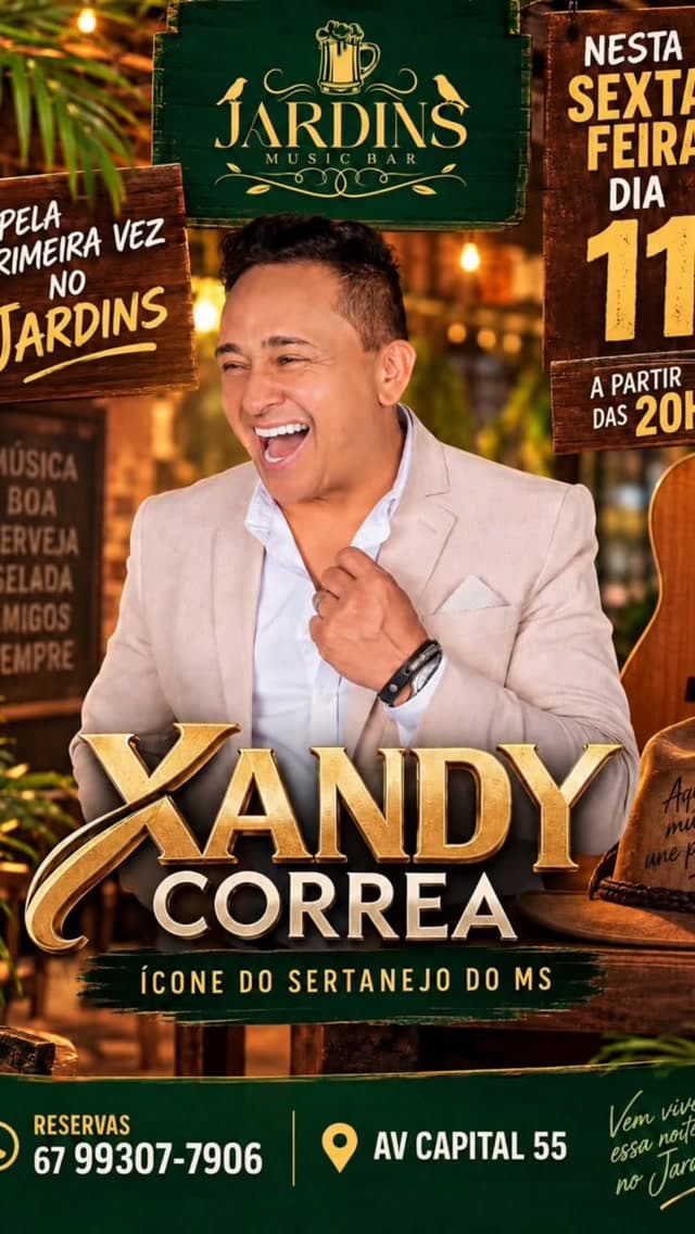 Flyer de Xandy Correia