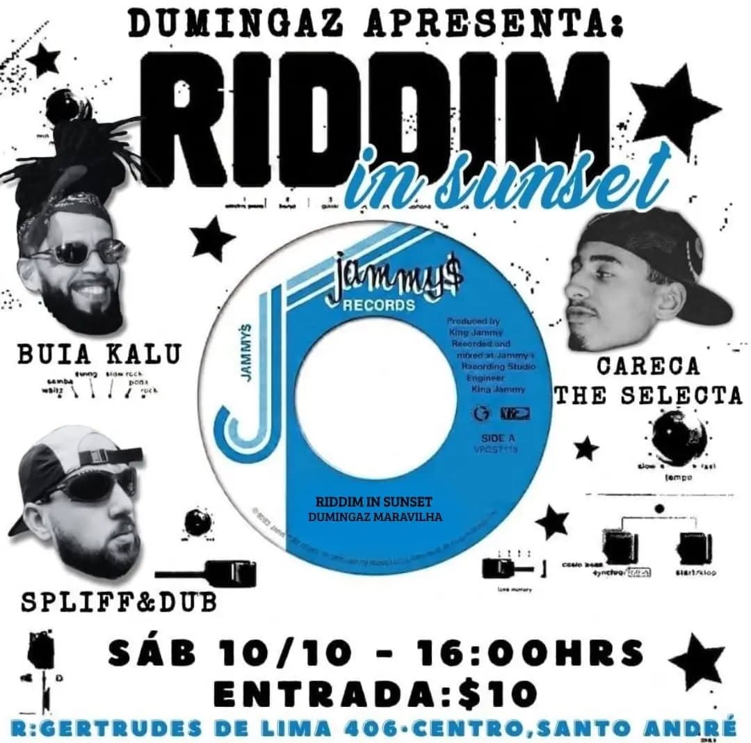 Flyer de Careca the Selecta, SPLIFF&DUB e BUIA KALU