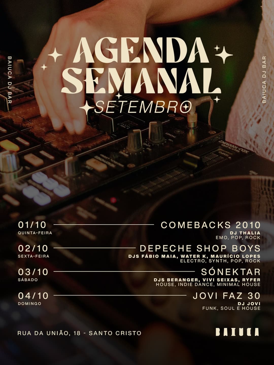 Flyer de Beranger, Vivi Seixas e Ryfer