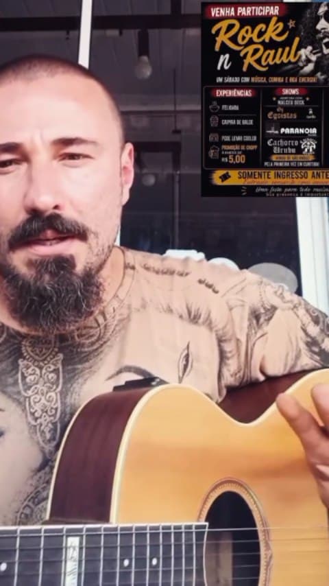 Flyer de Raul Seixas Tributo e Walceu Beck