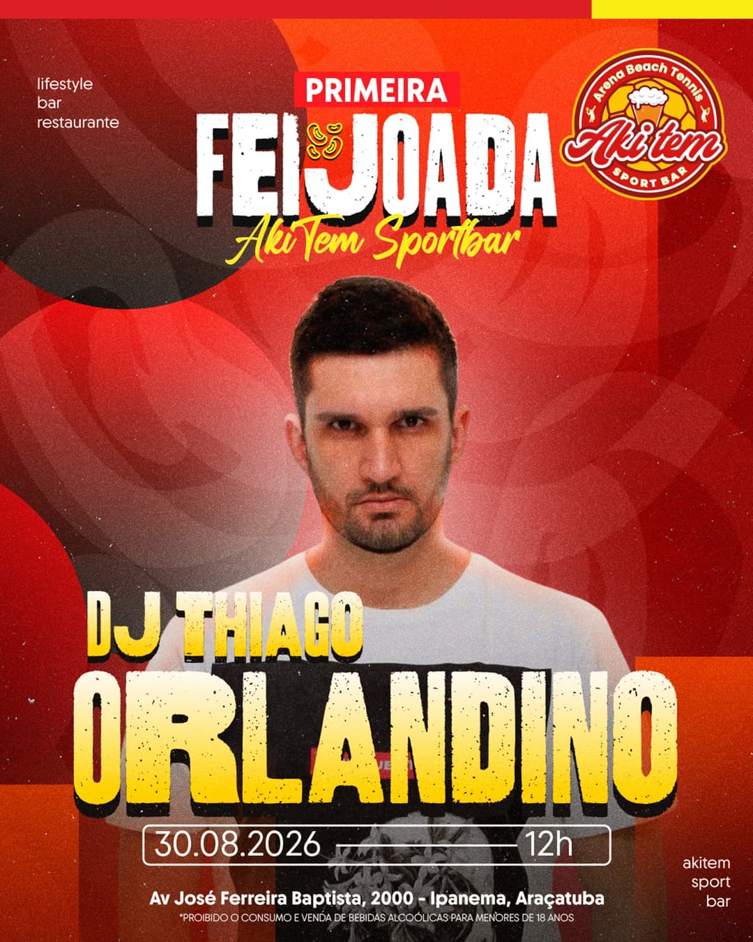 Flyer de DJ Thiago Orlandino