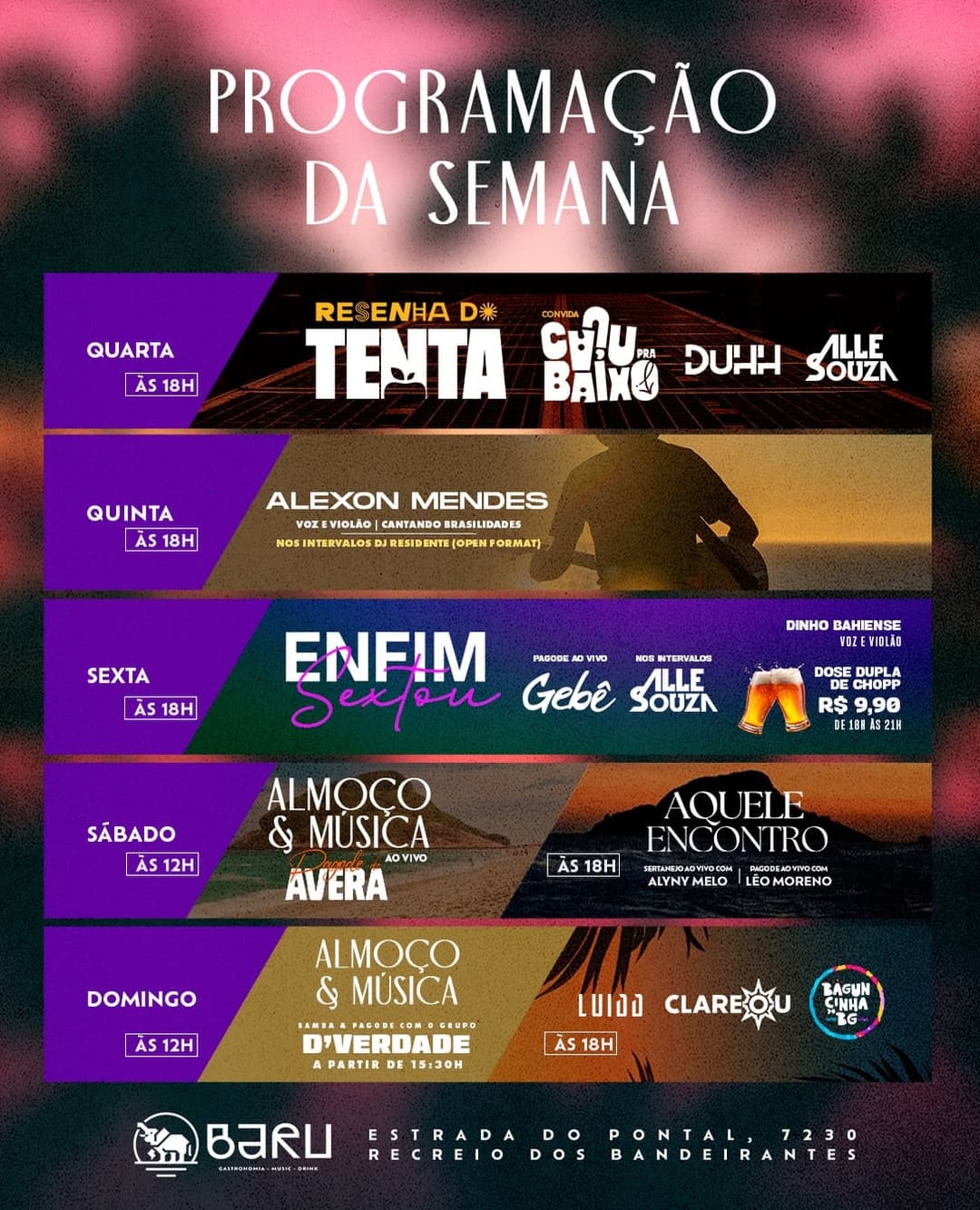 Flyer de Gebê e Dinho Bahiense