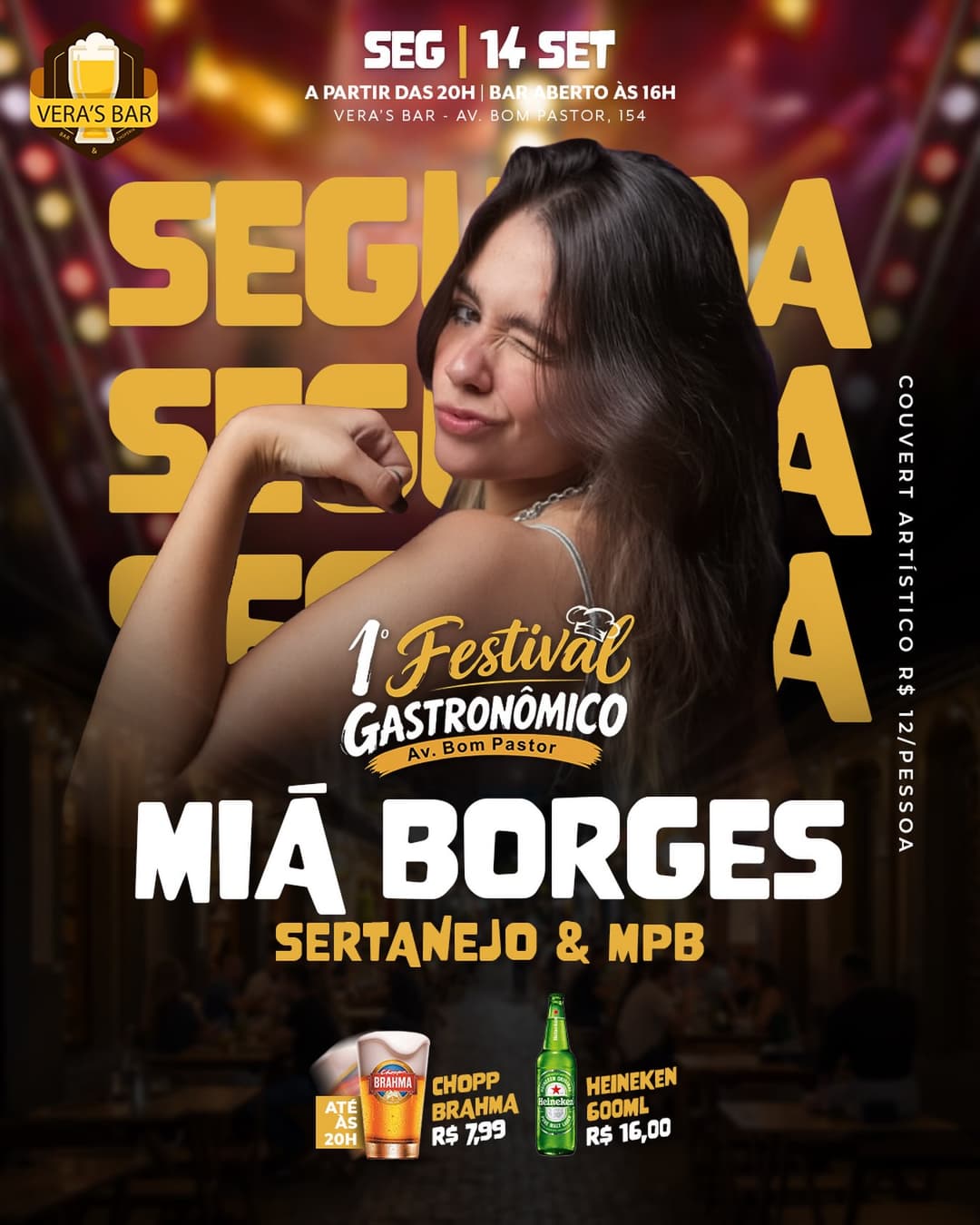 Flyer de Miá Borges
