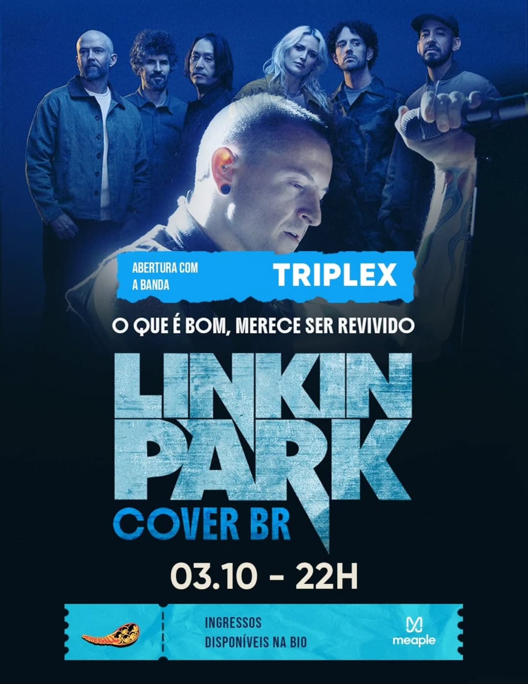 Flyer de Linkin Park Cover BR e Triplex