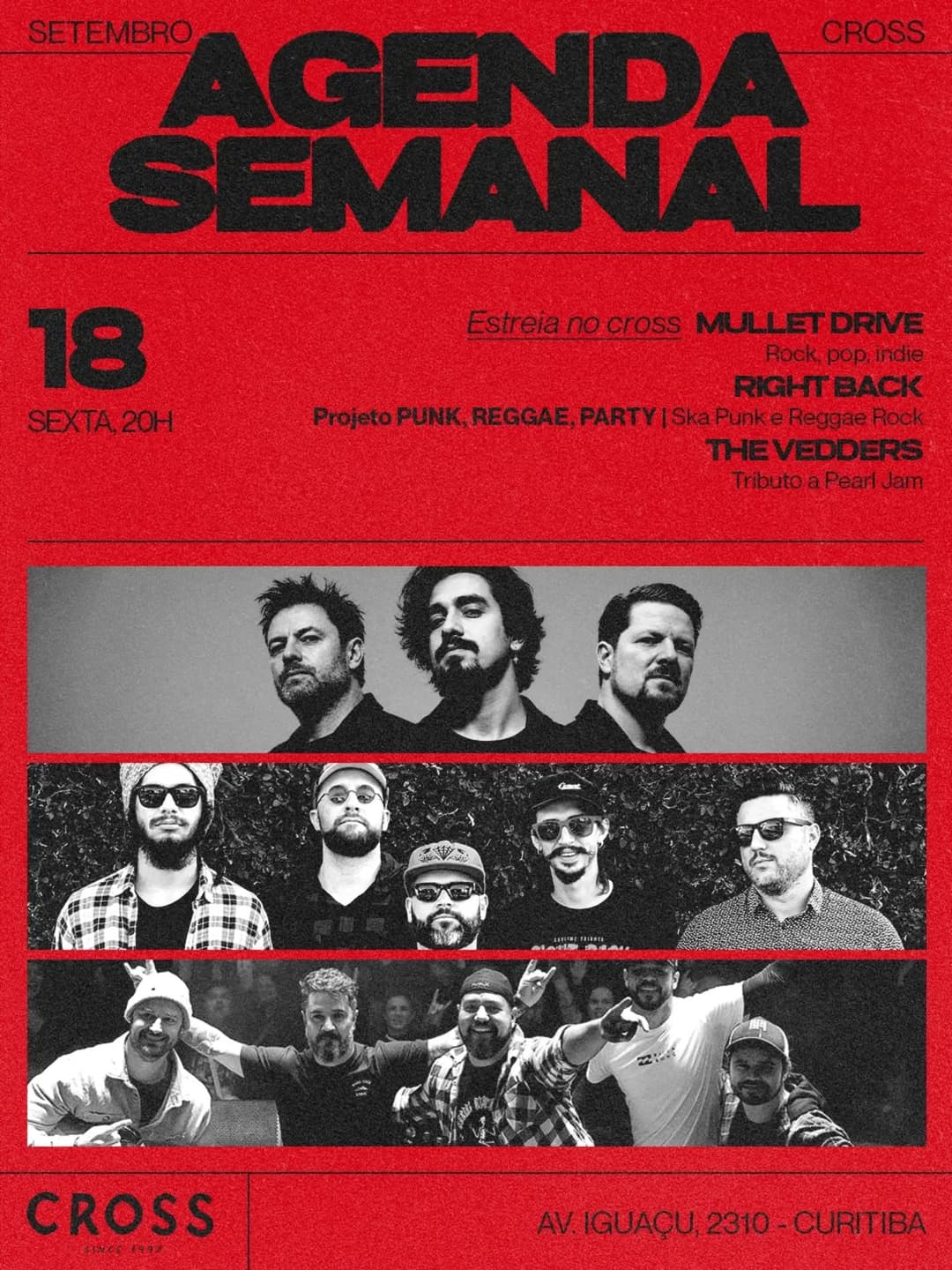 Flyer de Right Back, mullet_drive e The Vedders