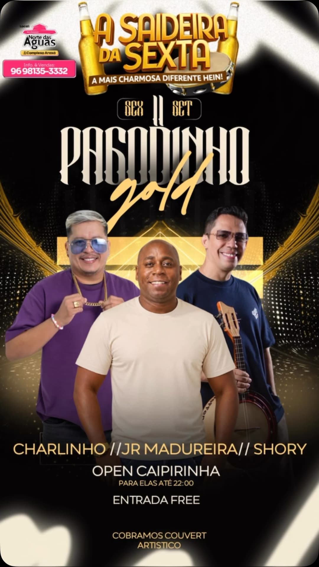 Flyer de Cantor Shory Oficial e mais 3 artistas