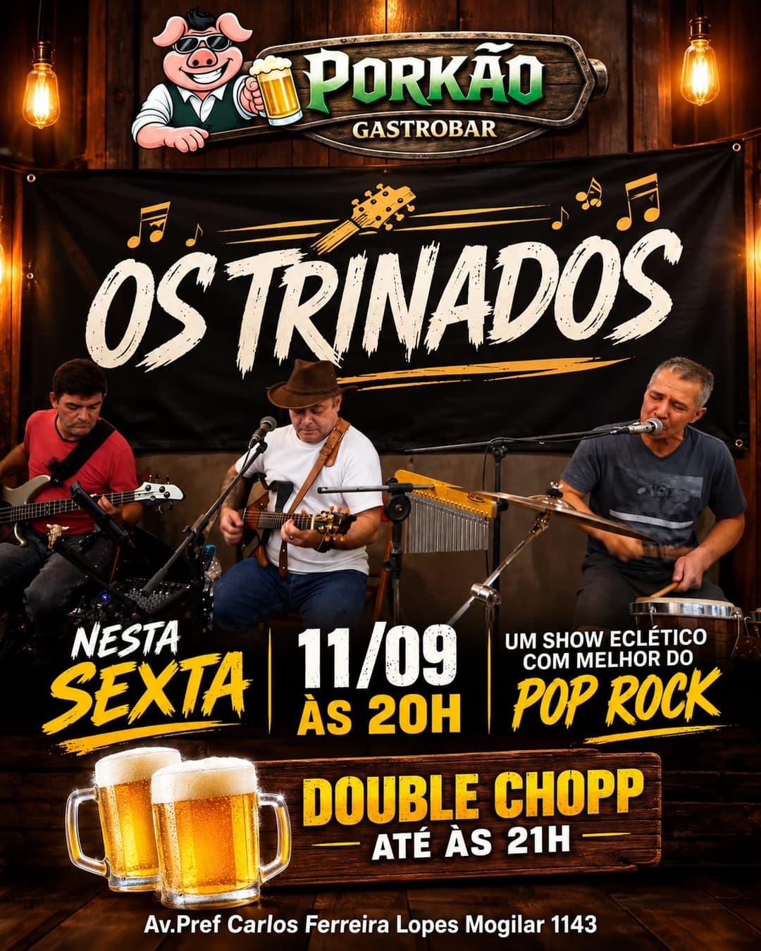 Flyer de Os Trinados
