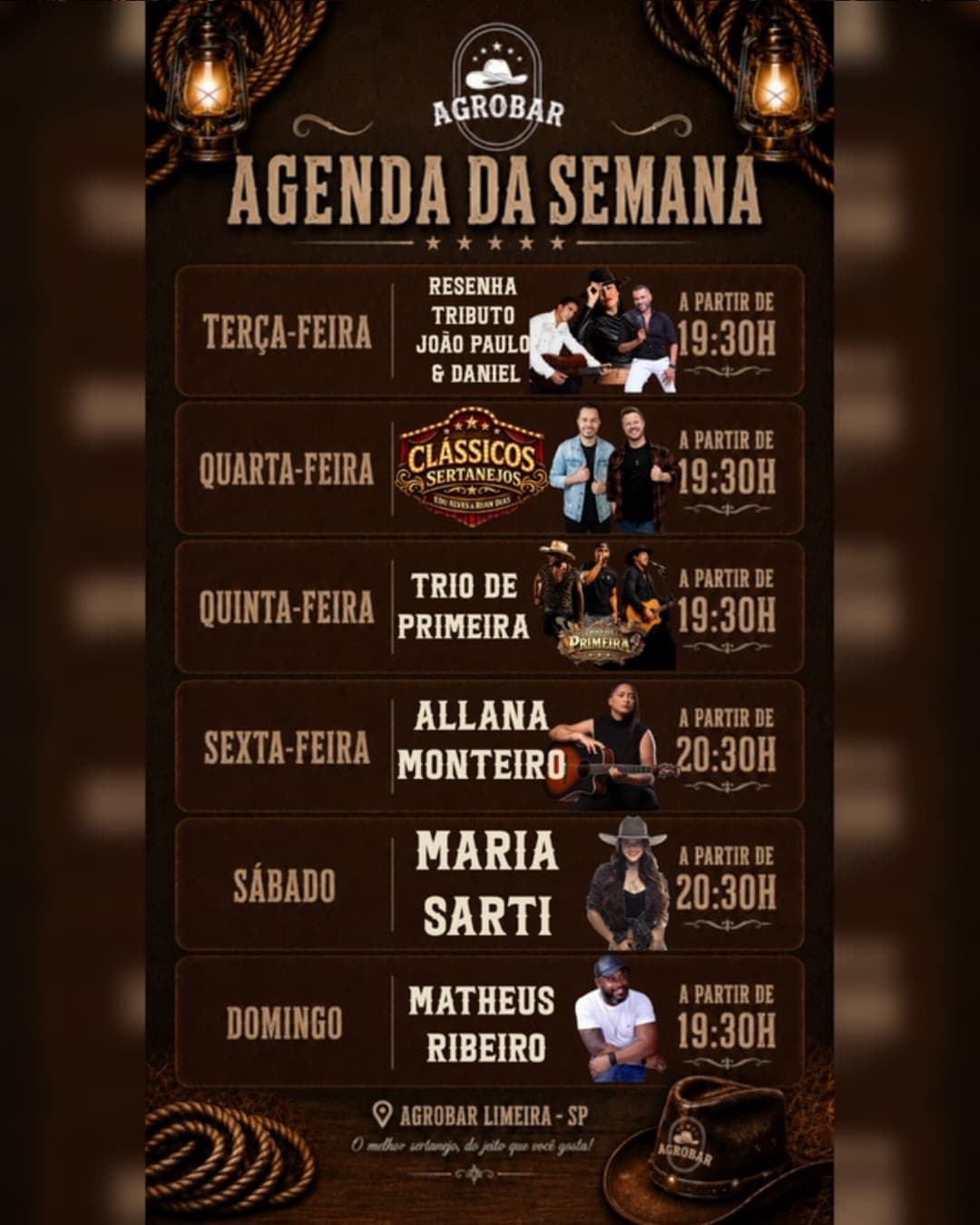 Flyer de Matheus Ribeiro e mais 5 artistas