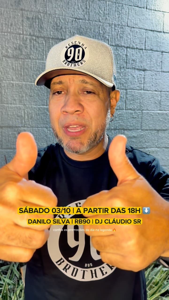 Flyer de Danilo Silva, RB 90 e DJ Cláudio Sr