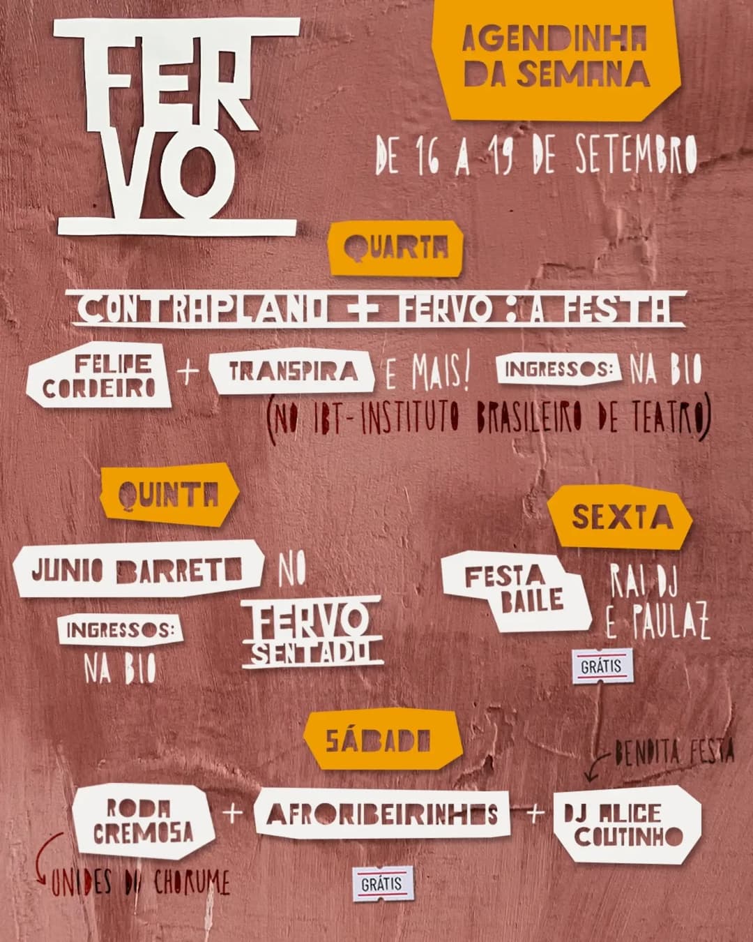 Flyer de Afroribeirinhos, Unides do Chorume e DJ Alice Coutinho
