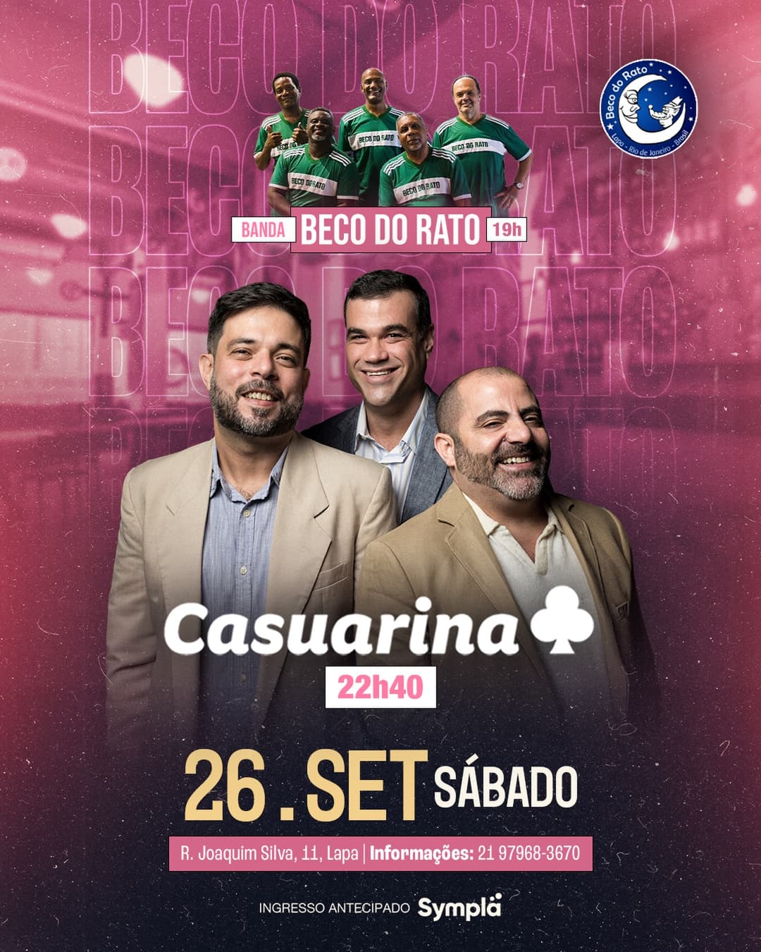Flyer de Beco do Rato e Casuarina