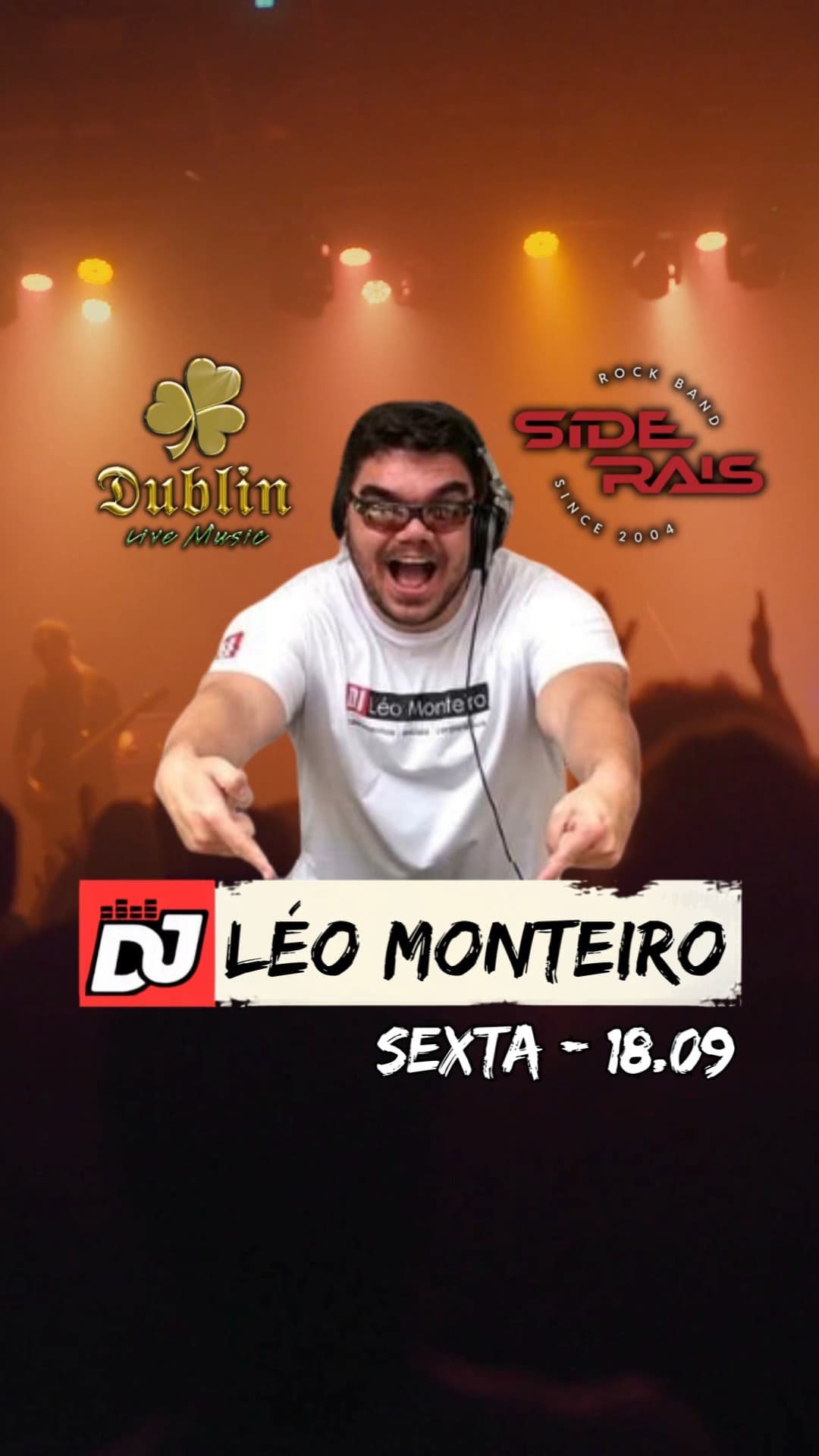 Flyer de Léo Monteiro e Siderais Banda