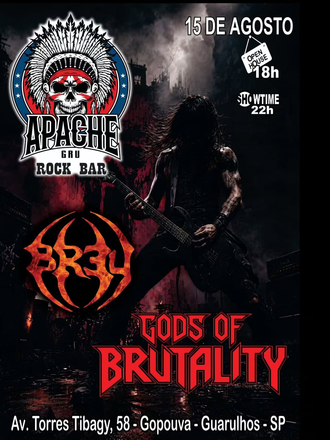 Flyer de Breu e GODS OF BRUTALITY