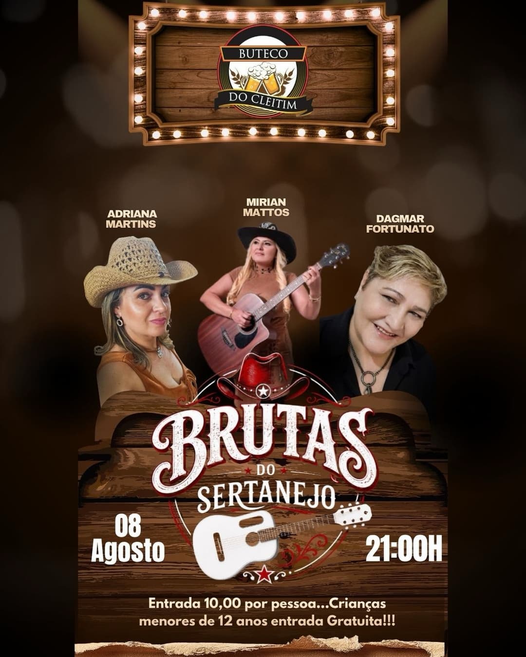 Flyer de Adriana Martins, Mirian Mattos e Dagmar Fortunato