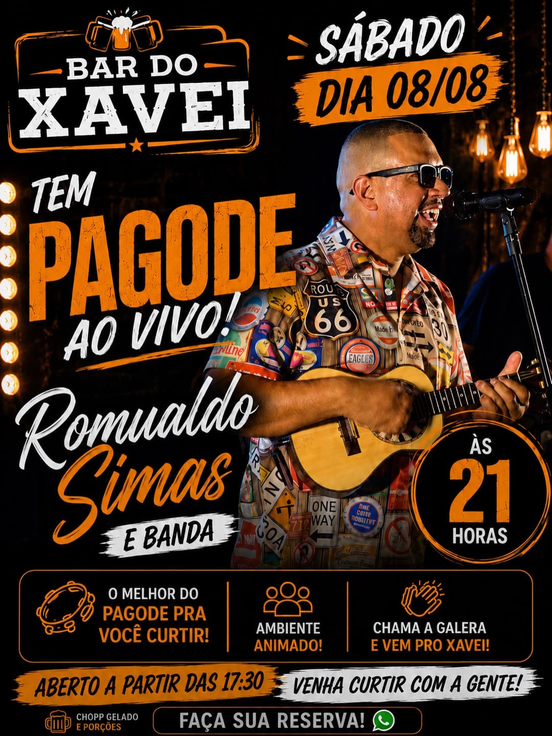 Flyer de Romualdo Simas e Banda