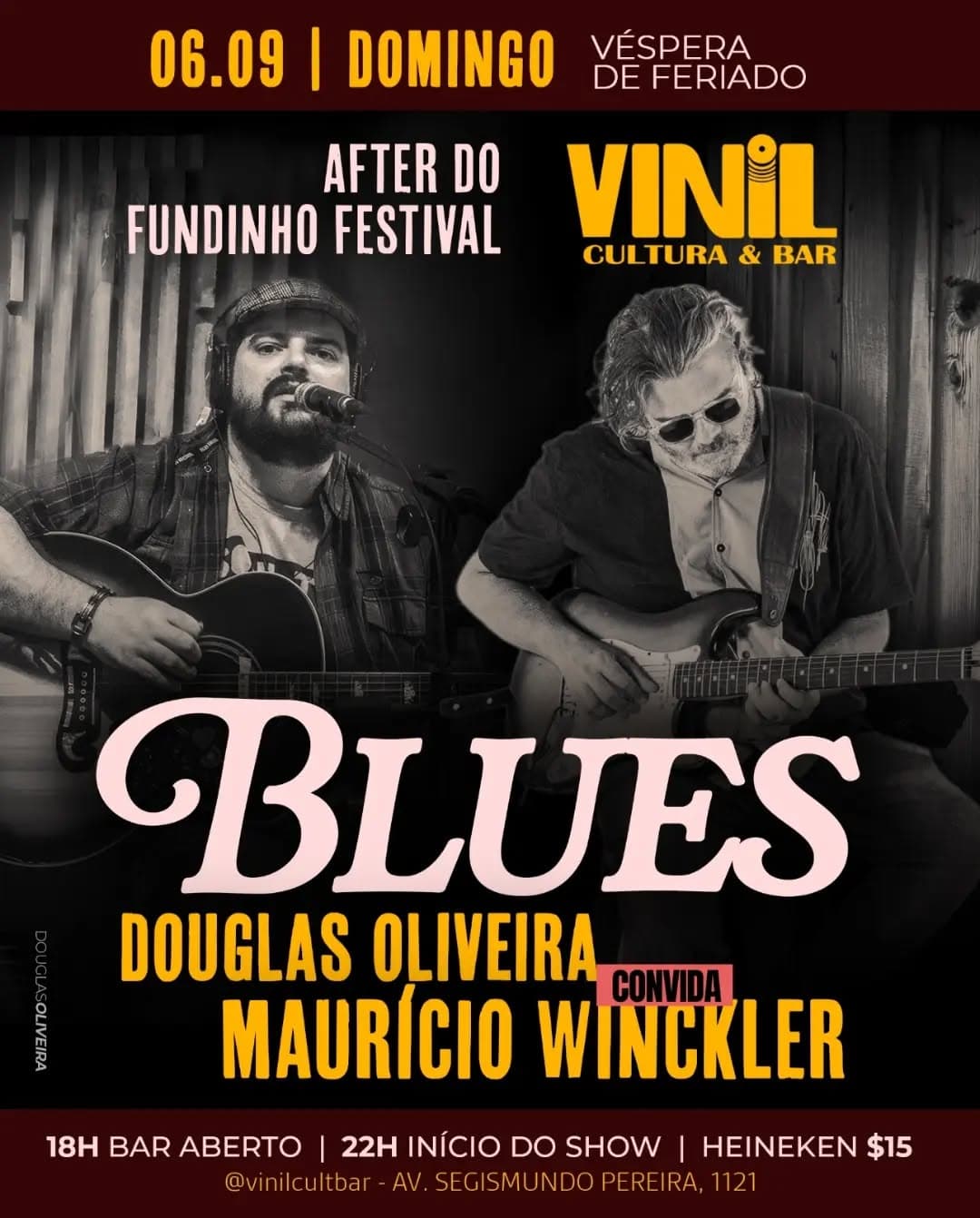 Flyer de Douglas Oliveira e Maurício Winckler