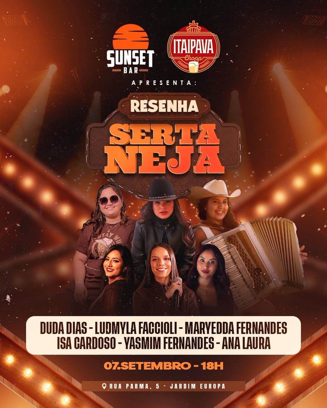 Flyer de Duda Dias, Isa, maryeddafernandesofc e mais 3 artistas