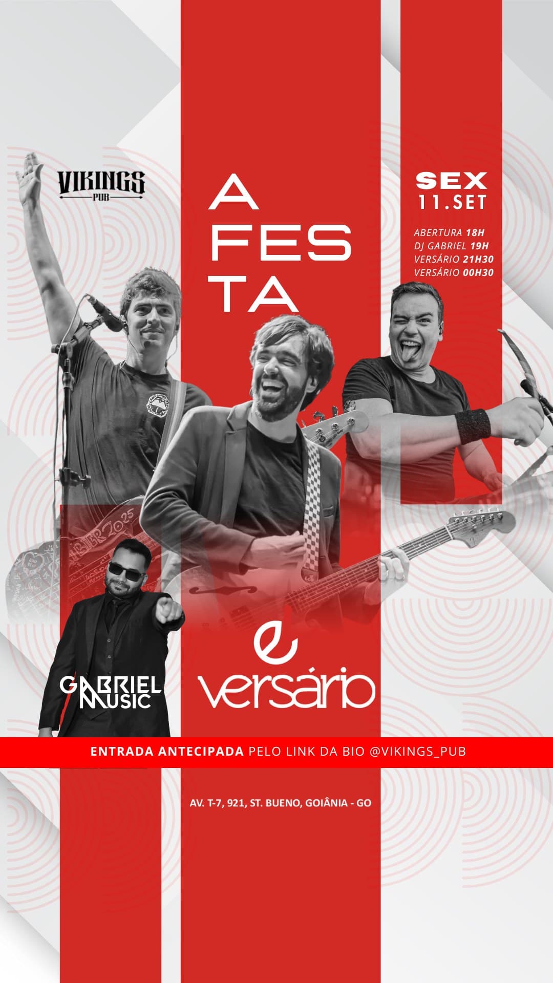 Flyer de Gabriel Amarante e Versário