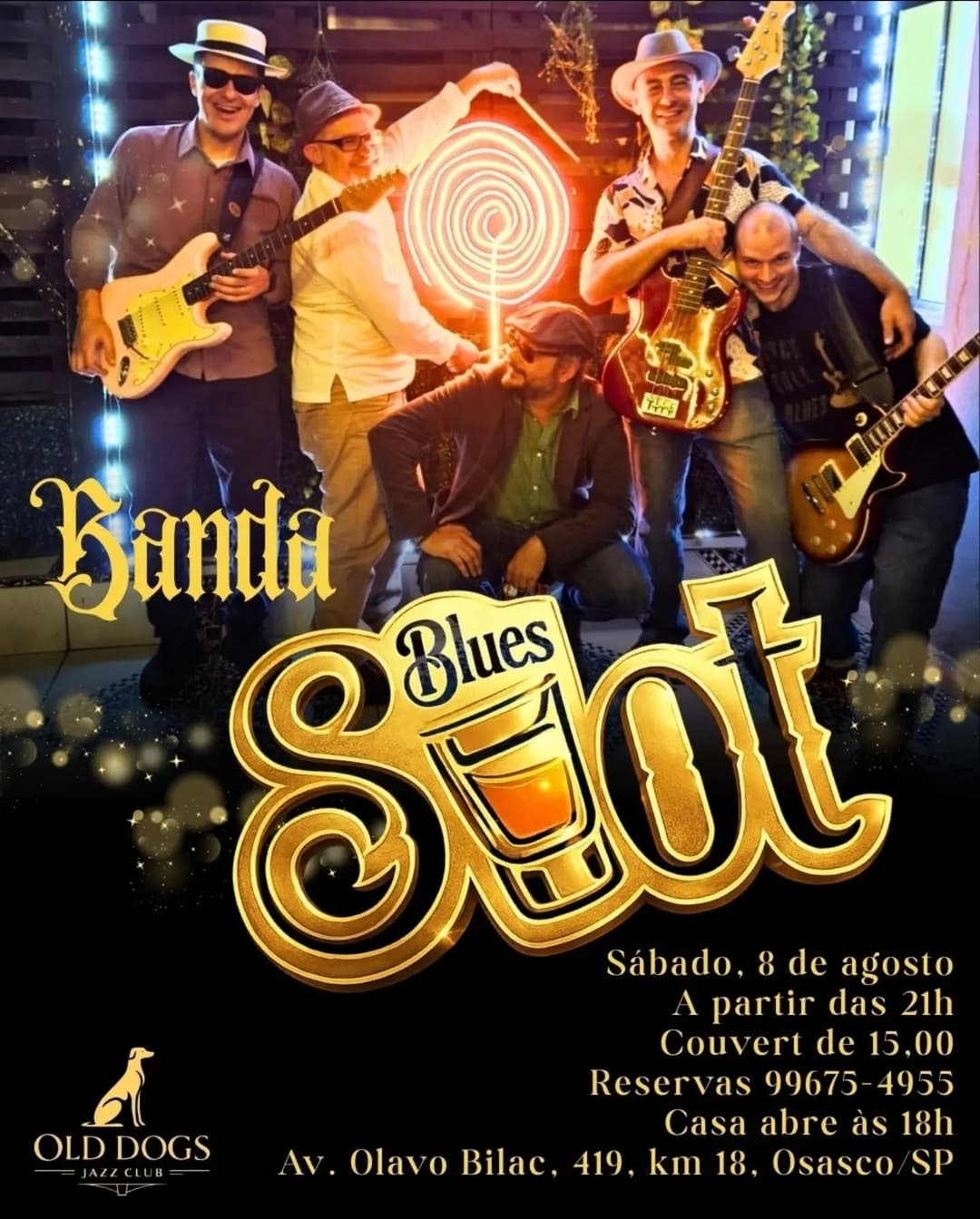 Flyer de Banda Blues Shot