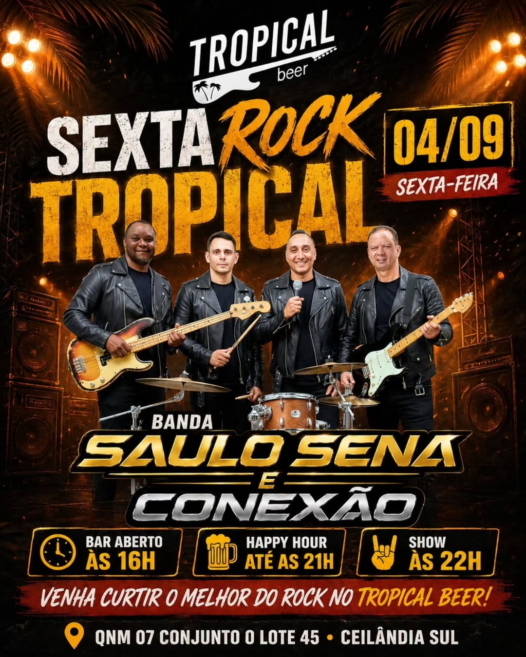 Flyer de Saulo Sena e Conexão