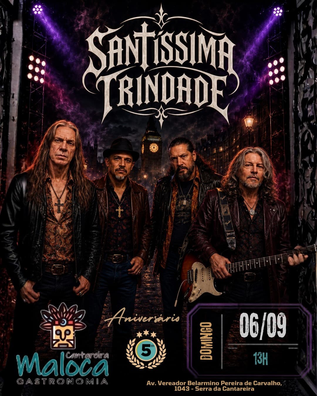 Flyer de Santíssima Trindade e Duo 'n Roll