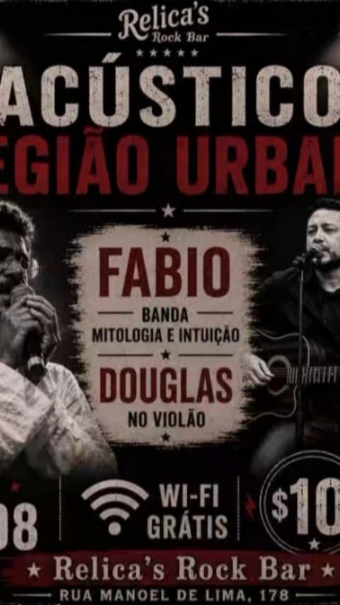 Flyer de Banda Mitologia e Intuição