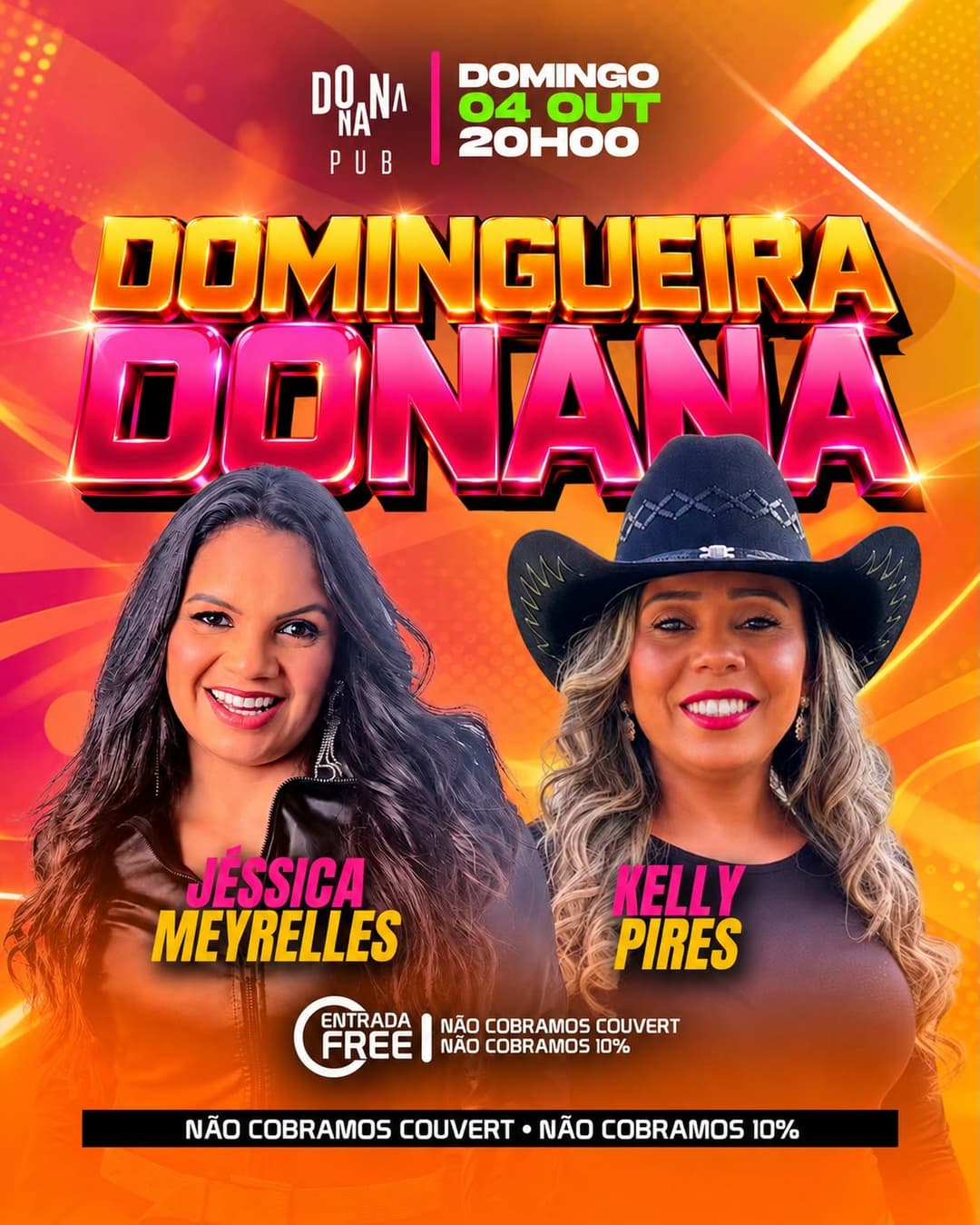 Flyer de Jéssica Meyrelles e Kelly Pires