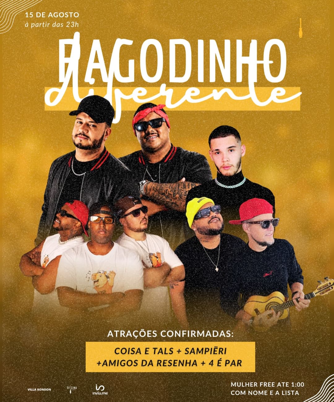 Flyer de SAMPIËRI, 4éPAR, Coisa e Tals e Amigos da Resenha