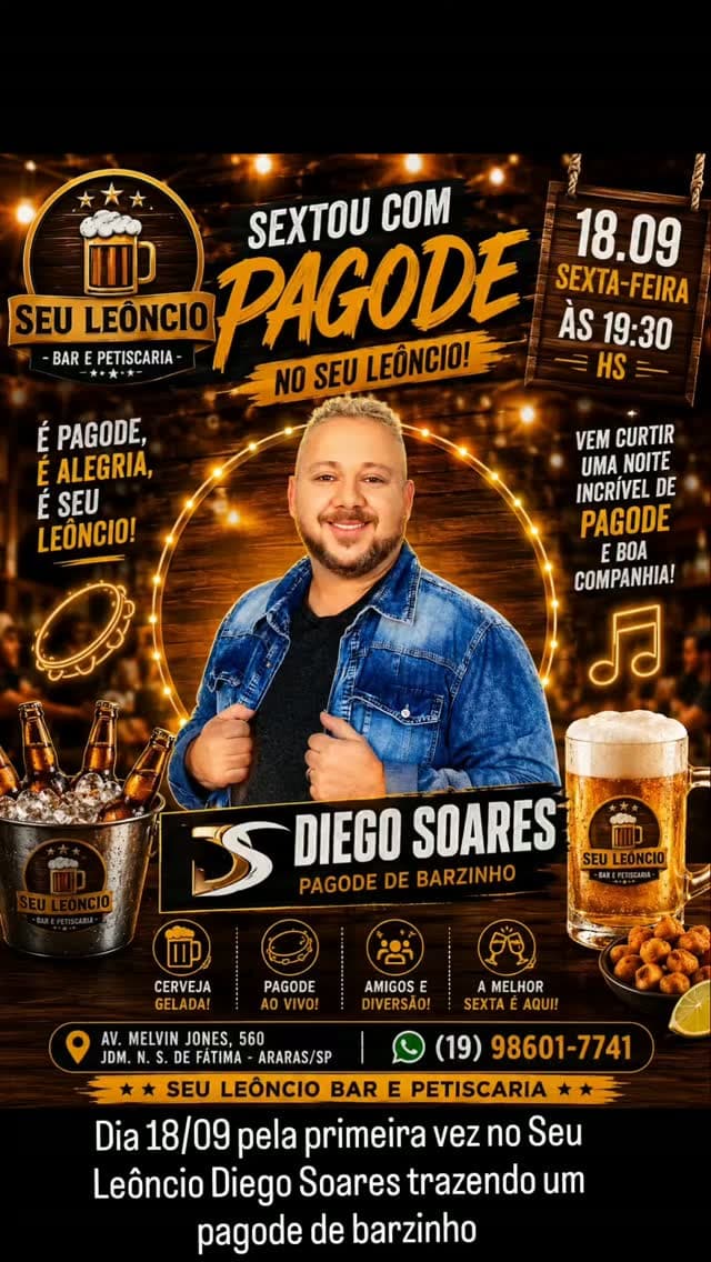 Flyer de Diego Soares