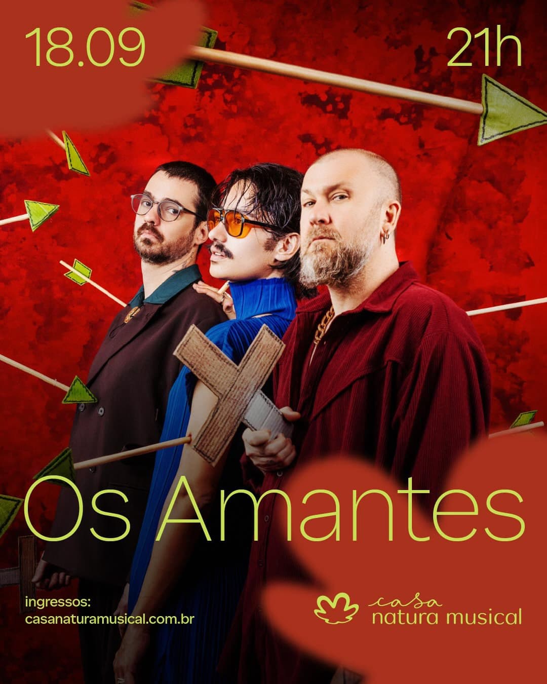Flyer de Os Amantes