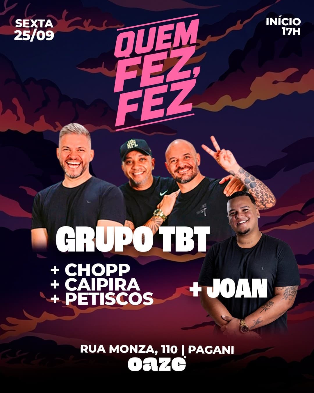 Flyer de Grupo TBT e Joan