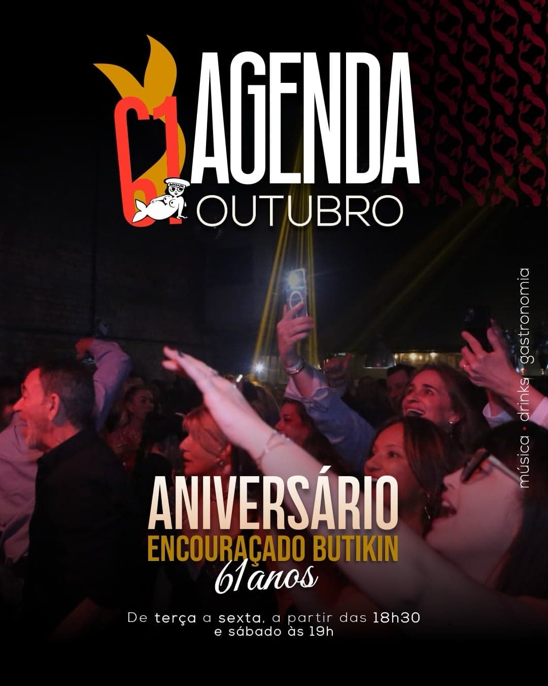 Flyer de Karaokê Butikin Band
